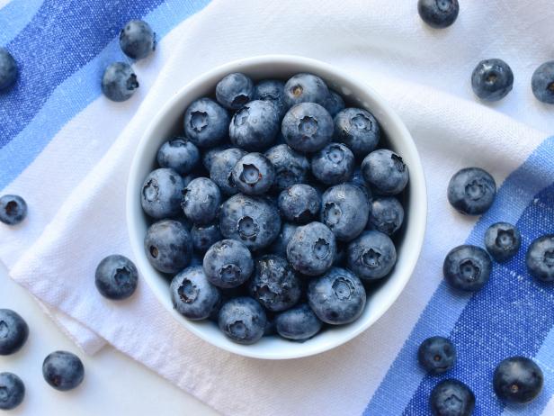 Blueberries on the table