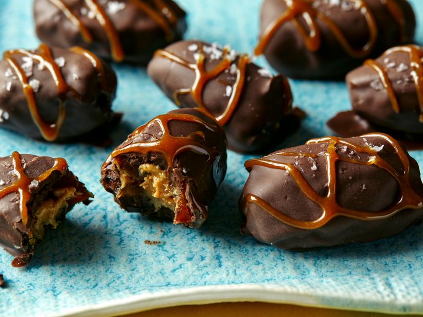 Chocolate-Covered Peanut Butter Stuffed Dates