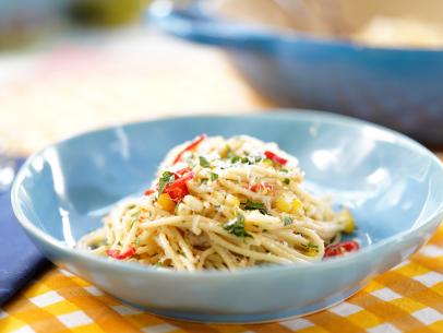 Katie Lee Biegel makes her Cacio e Pepe with Fresh Corn, as seen on Food Network's The Kitchen, Season 31