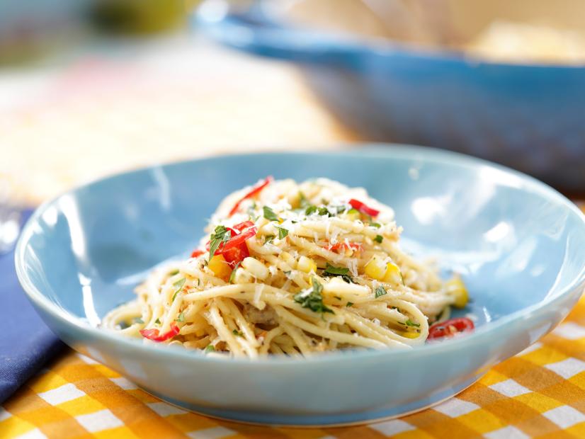 Katie Lee Biegel makes her Cacio e Pepe with Fresh Corn, as seen on Food Network's The Kitchen, Season 31