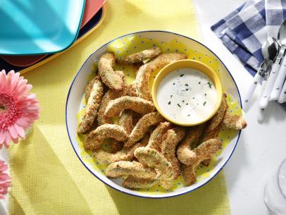 Miss Kardea Brown's Avocado Fries with Cilantro Lime Sauce, as seen on Delicious Miss Brown, Season 7.