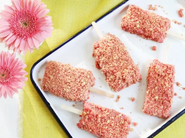 Strawberry Crunch Ice Cream Bars Recipe | Kardea Brown | Food Network
