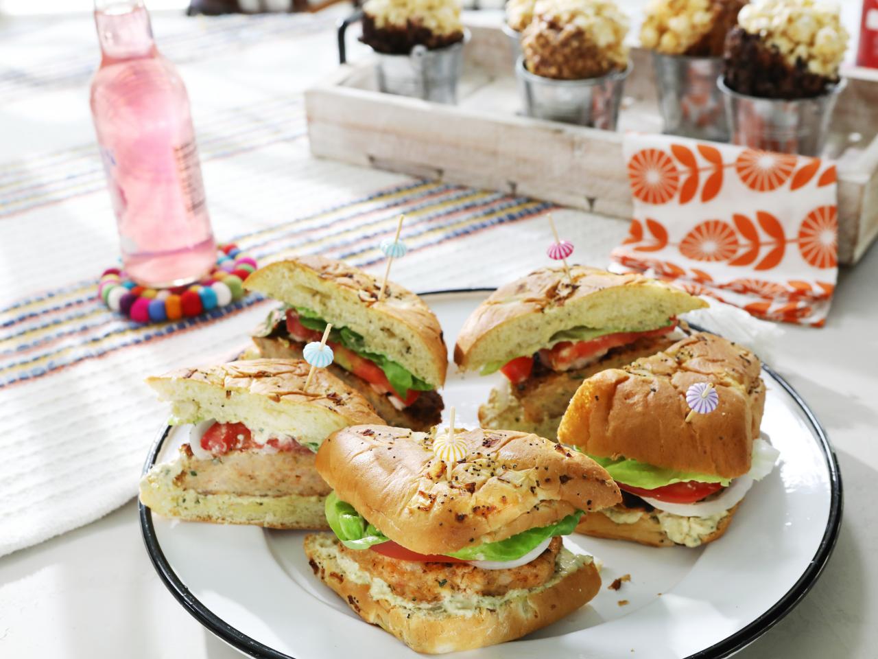 Fried Shrimp Burgers with Kimchi Tartar Sauce