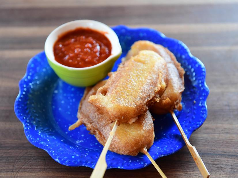 Close-up of Cheese on a Stick, as seen on The Pioneer Woman, season 31.
