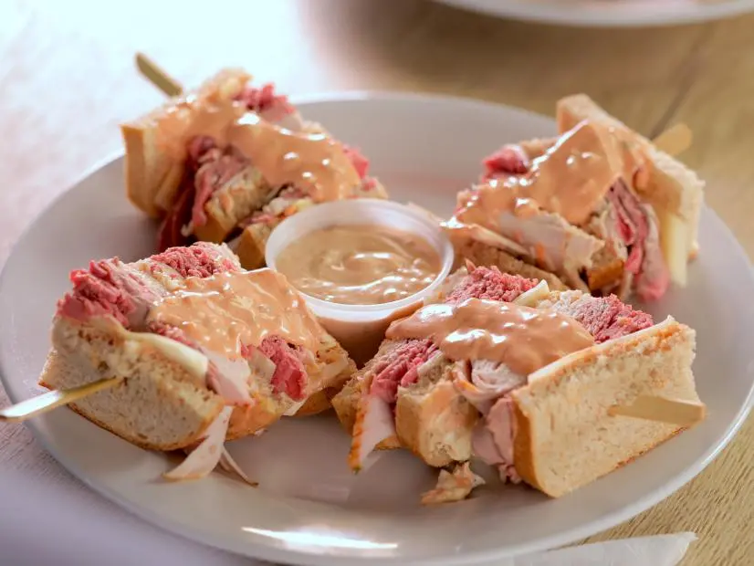 Market Sloppy Joe as served at Joe's Meat Market in South Bound Brook, New Jersey, as seen on Diners, Drive-Ins and Dives, Season 35.