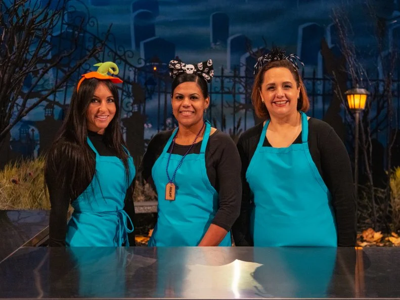 Contestants Monique Hawk, Janira Green and Susan Mijares, as seen on Halloween Wars, Season 12.