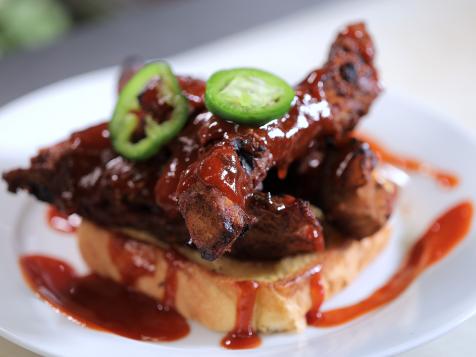 BBQ Smoked Alligator Ribs
