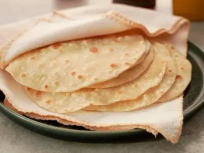 Beauty shot of Molly Yeh's Pancakes for the Peking Chicken Mandarin Pancakes as seen on Girl Meets Farm, Season 11.
