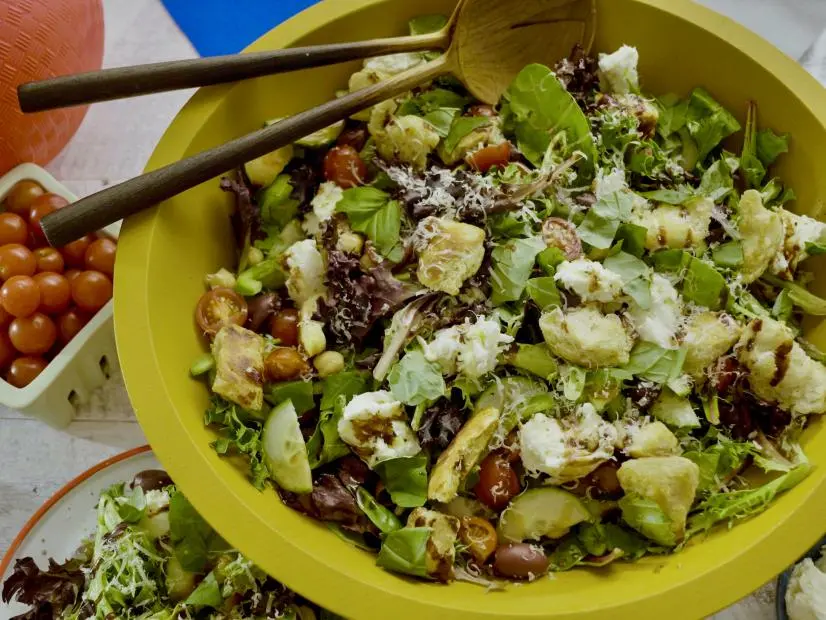 Beauty shot of Molly Yeh's Hagen House Salad as seen on Girl Meets Farm, Season 11.