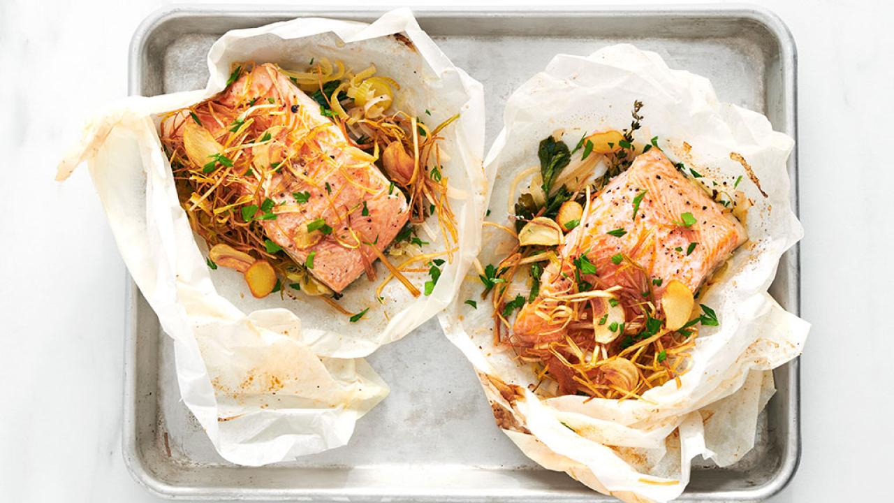 Salmon with Skin en Papillote in the Air Fryer