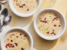 A kettle full of chowder, bubbling with chunky goodness from bacon, corn and potatoes, will cure practically any ills on a cold, rainy day. It can be had even when corn is not in season, as you can start from frozen, too.