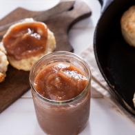 Homemade Apple Butter with Cast Iron Skillet Biscuits