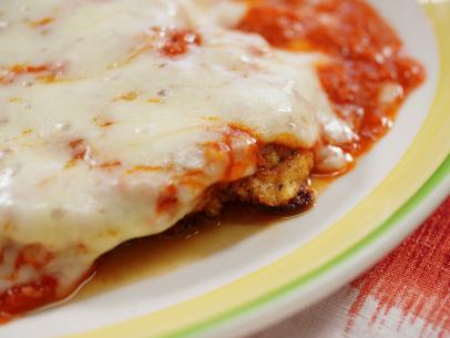 Jeff Mauro makes his Ultimate Cheesy Chicken Parmesan, as seen on The Kitchen, Season 31.