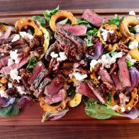 Close-up of Autumn Steak Salad, as seen on the Pioneer Woman, season 32.