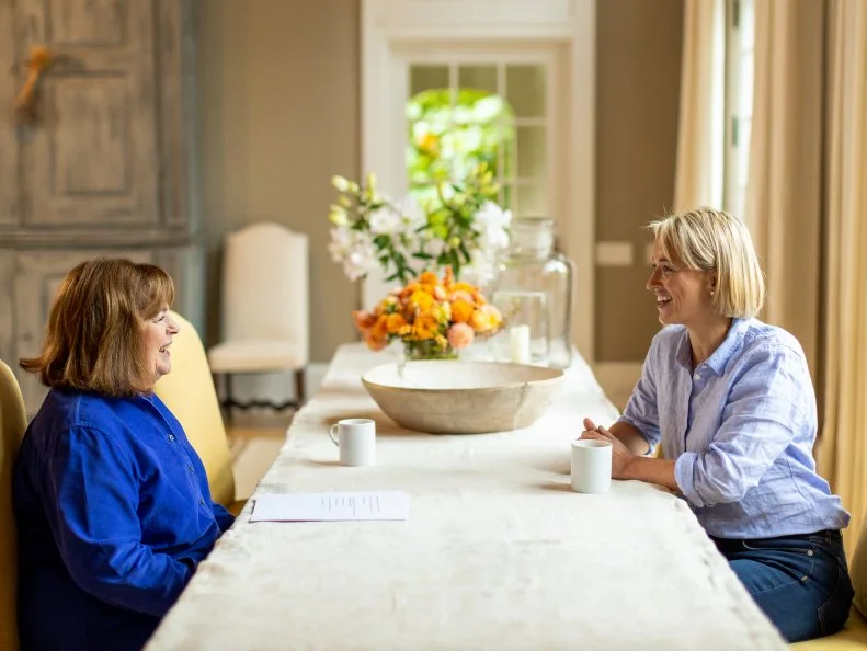 Ina Garten and Erin French, as seen on Be My Guest, season 1.