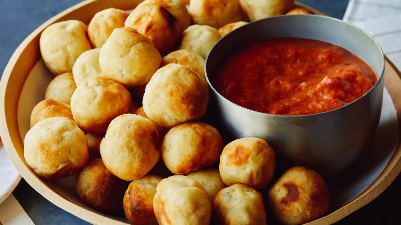 Air Fryer Potato Puffs with Vodka Dipping Sauce