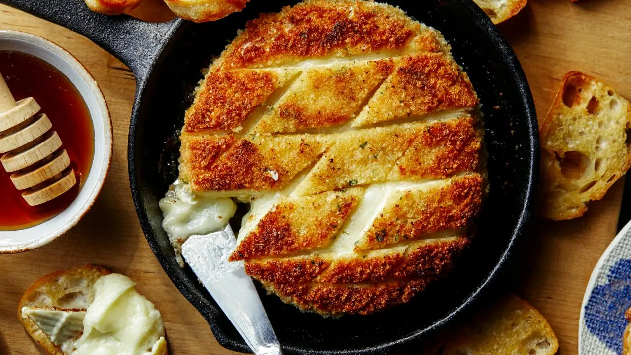 Crosshatched Baked Brie