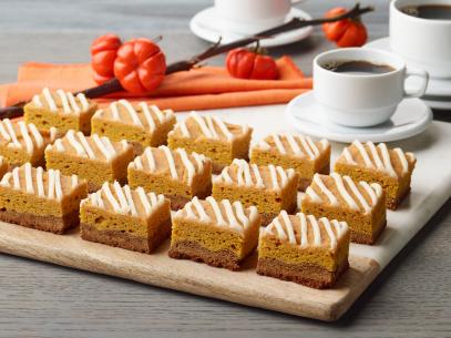 Food Network Kitchen’s Pumpkin Gingerbread Bar Cookies, as seen on Food Network.