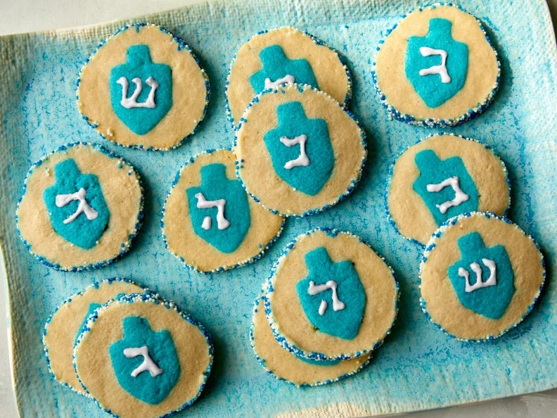 Slice and Bake Dreidel Cookies