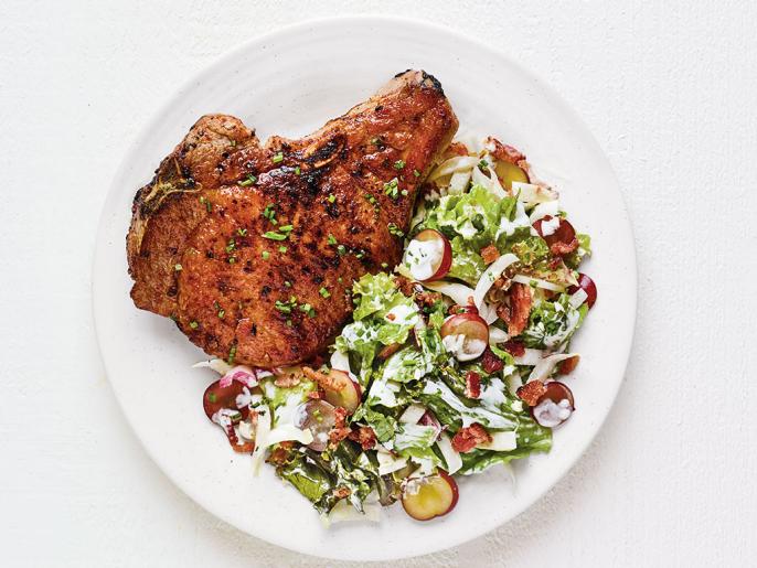 Pork Chops with EndiveGrape Salad Recipe Food Network Kitchen Food