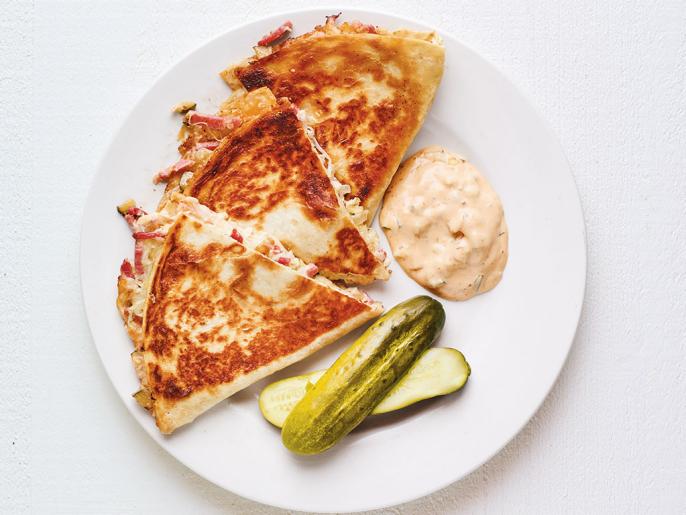 Reuben Quesadillas Recipe Food Network Kitchen Food Network