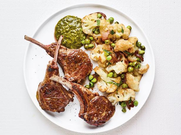 Spiced Lamb Chops with Cauliflower Recipe | Food Network Kitchen | Food