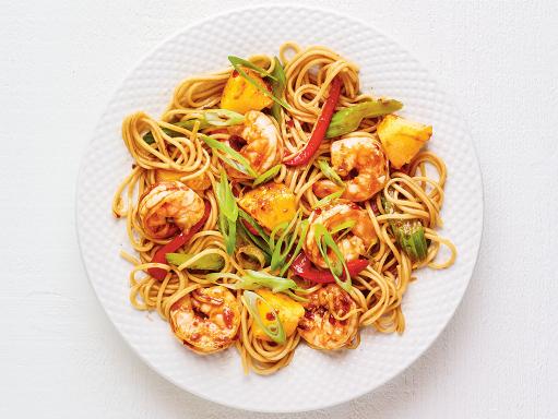 Sweet and Sour Shrimp-and-Noodle Stir-Fry Recipe | Food Network Kitchen ...