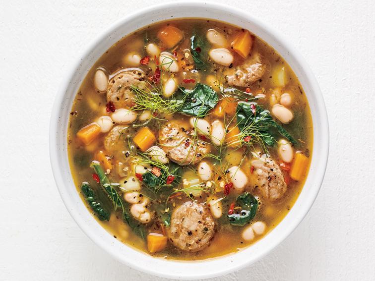 Turkey Sausage and Navy Bean Soup Recipe Food Network Kitchen Food