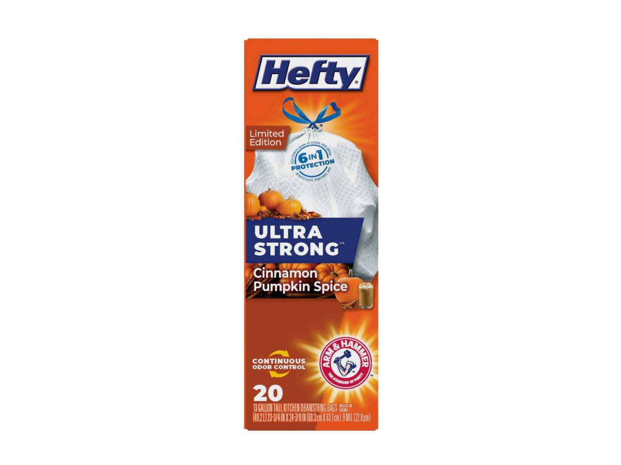 Hefty on X: Attention all pumpkin spice lovers, we are dropping your  newest fall obsession! We are unveiling the new limited-edition Cinnamon  Pumpkin Spice Ultra Strong™ Trash Bag! This fall inspired trash