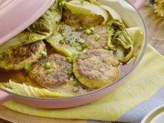These are Molly&rsquo;s version of Shanghainese lion's head meatballs, called that because the braised green vegetable is supposed to look like a lion&rsquo;s mane. They&rsquo;re usually made with ground pork, but she likes to lighten them up using ground chicken.