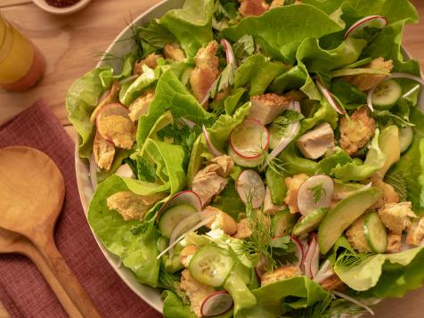 Rotisserie Chicken Fattoush Salad with Sumac Vinaigrette
