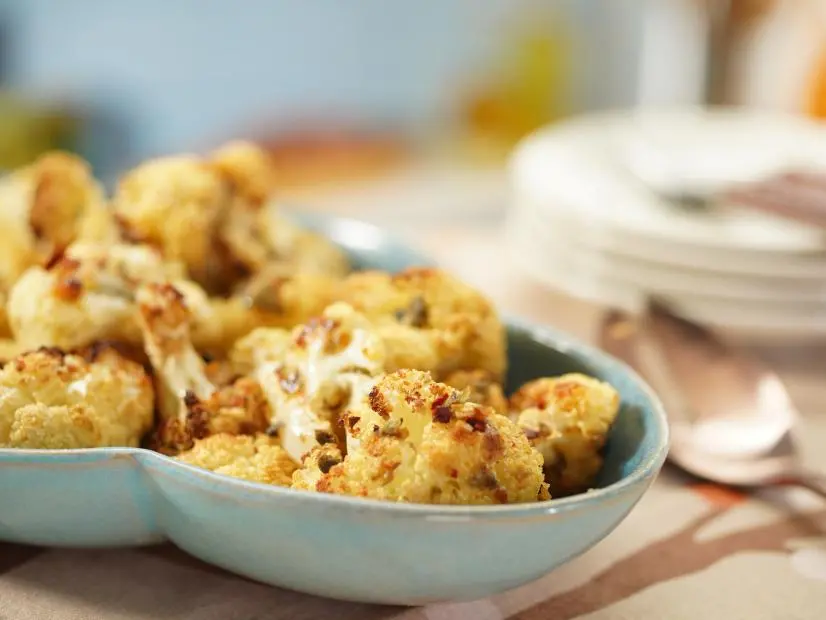 Roasted Cauliflower with Capers and Garlic Recipe Katie Lee Biegel Food Network