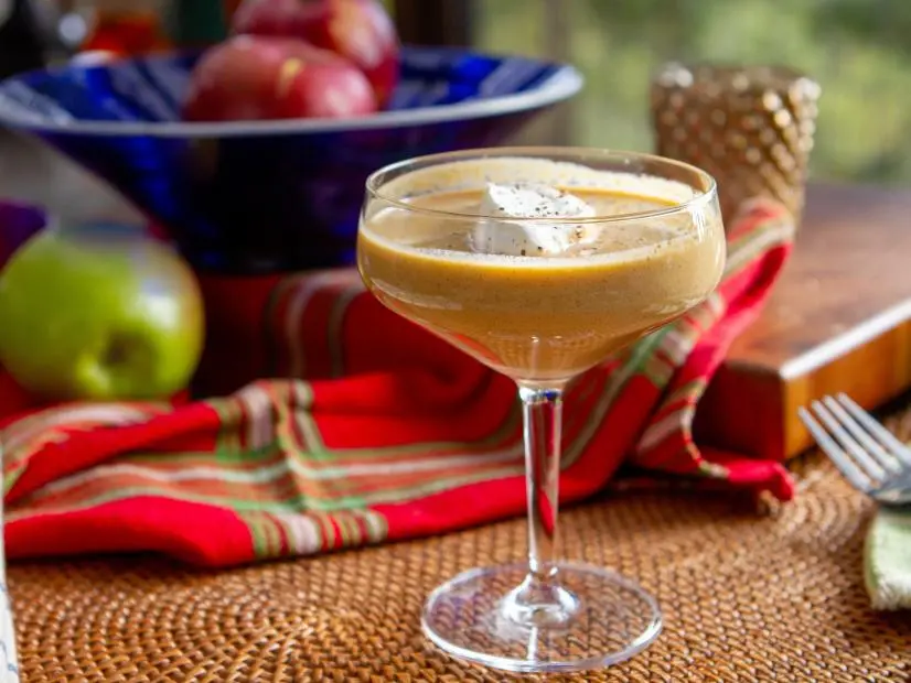 Michael Voltaggio’s Pumpkin Pie Cocktail, as seen on Guy's Ranch Kitchen Season 6.