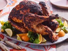 This succulent whole roast turkey is inspired by perennial favorite, tandoori chicken. Flavorful and juicy, it’s bound to be a showstopper at Thanksgiving, or any dinner. The turkey is marinated overnight in a tangy spiced yogurt sauce that takes just 10 minutes to make, then roasted like a traditional holiday bird.