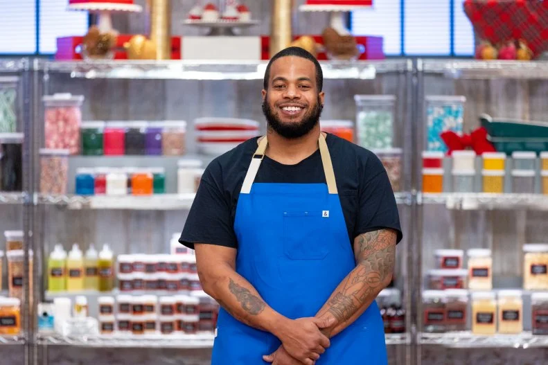 Contestant Antoine Hopkins, portrait, as seen on Holiday Baking Championship, Season 9.
