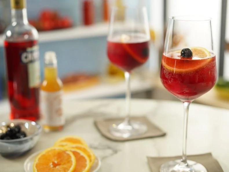 Lambrusco Spritz Cocktail Beauty, as seen on The Kitchen, Season 32.