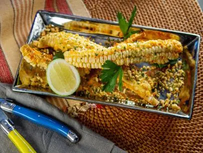 Eric Adjepong’s Corn Ribs with Corn Ketchup, as seen on Guy’s Ranch Kitchen Season 6.