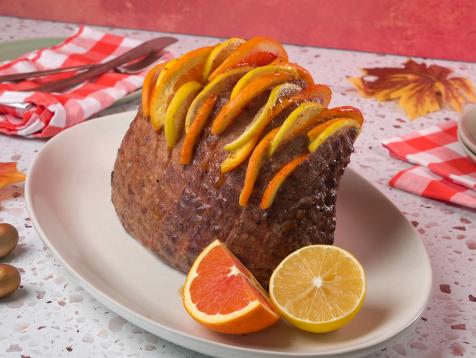 Slow-Cooker Hasselback Ham with Winter Citrus