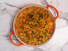 This is the delicious Thanksgiving version of Ree&rsquo;s famous chicken spaghetti casserole, chock-full of vegetables and perfect for using up leftover turkey and gravy.