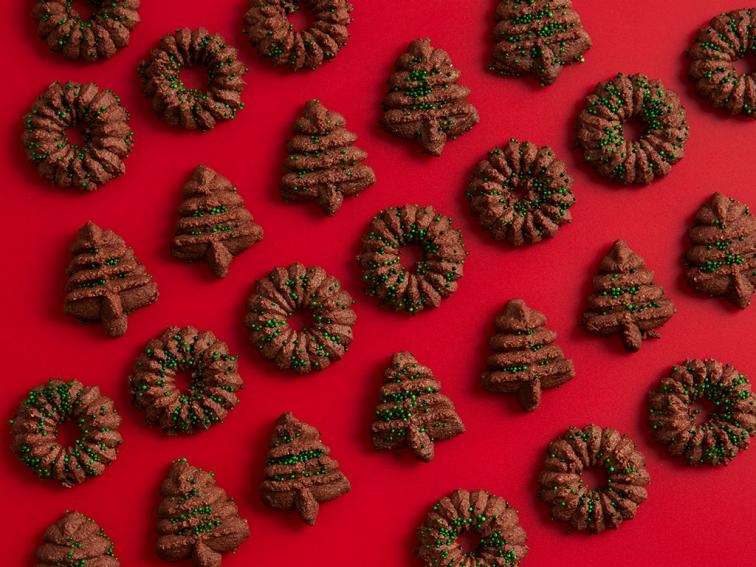 ChocolateAlmond Spritz Cookies Recipe Food Network Kitchen Food