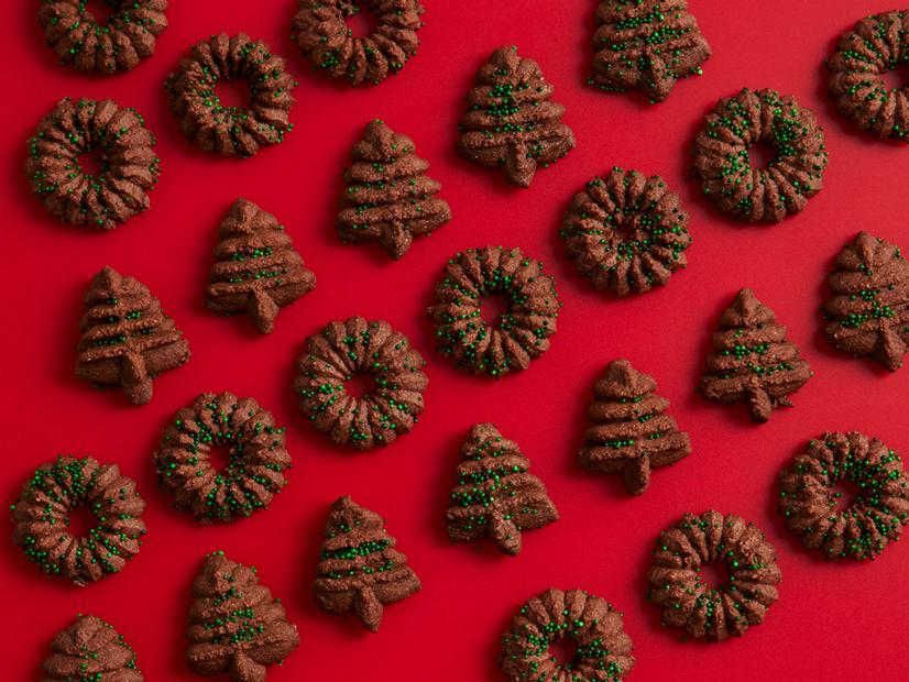 Chocolate-Almond Spritz Cookies Recipe | Food Network Kitchen | Food