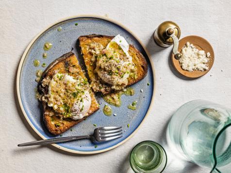 Cacio e Pepe Eggs with Olive Oil Toast