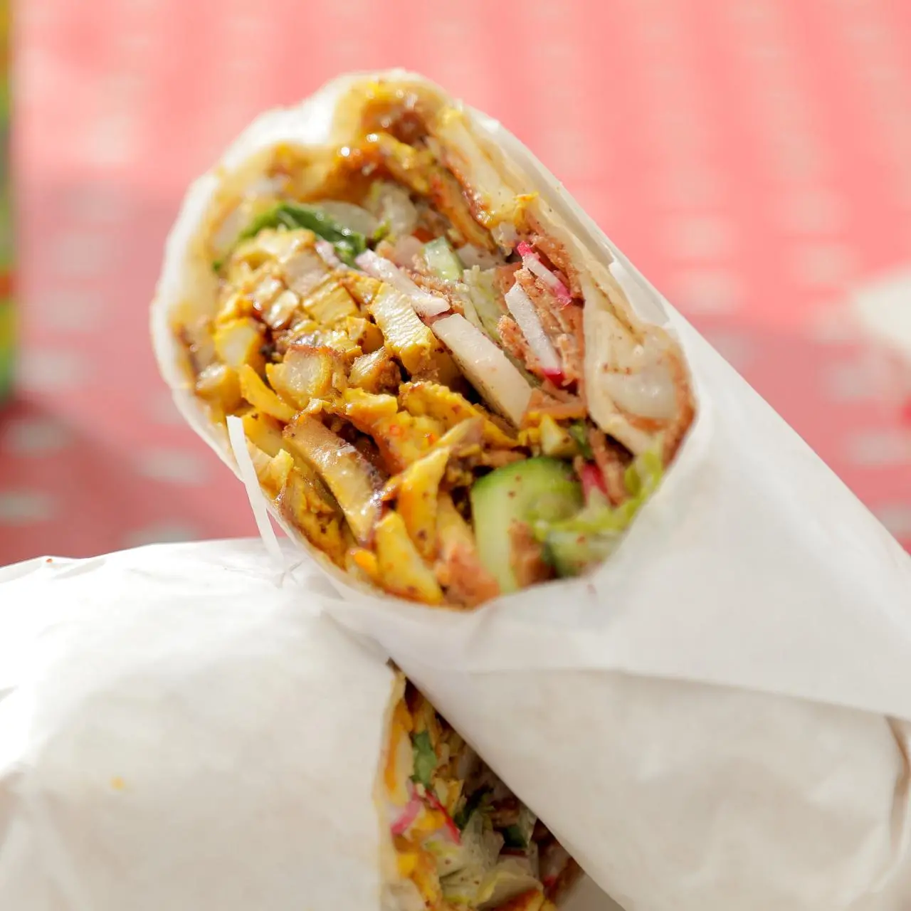 Fattoush Chicken Shawarma Wrap, image size:1280x1280