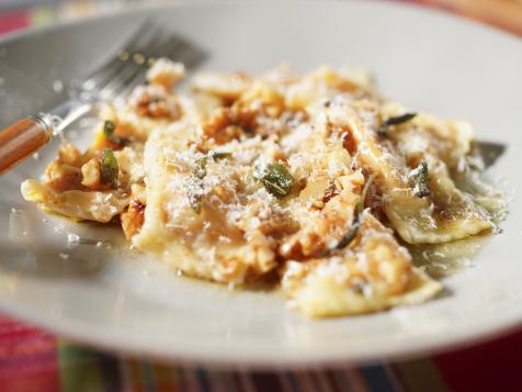 Butternut Squash and Leek Agnolotti with Sage and Walnut Brown Butter Sauce