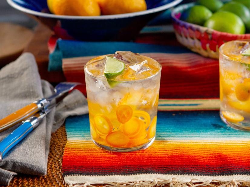 Traci Des Jardins’ Salted Kumquat Tequila and Soda, as seen on Guy's Ranch Kitchen Season 6.