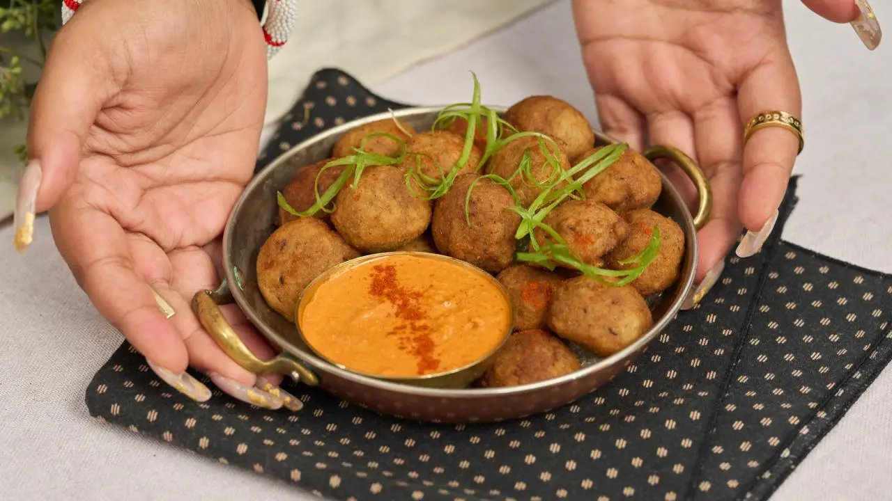 Crispy Akara with Savory Smoky Sesame Sauce