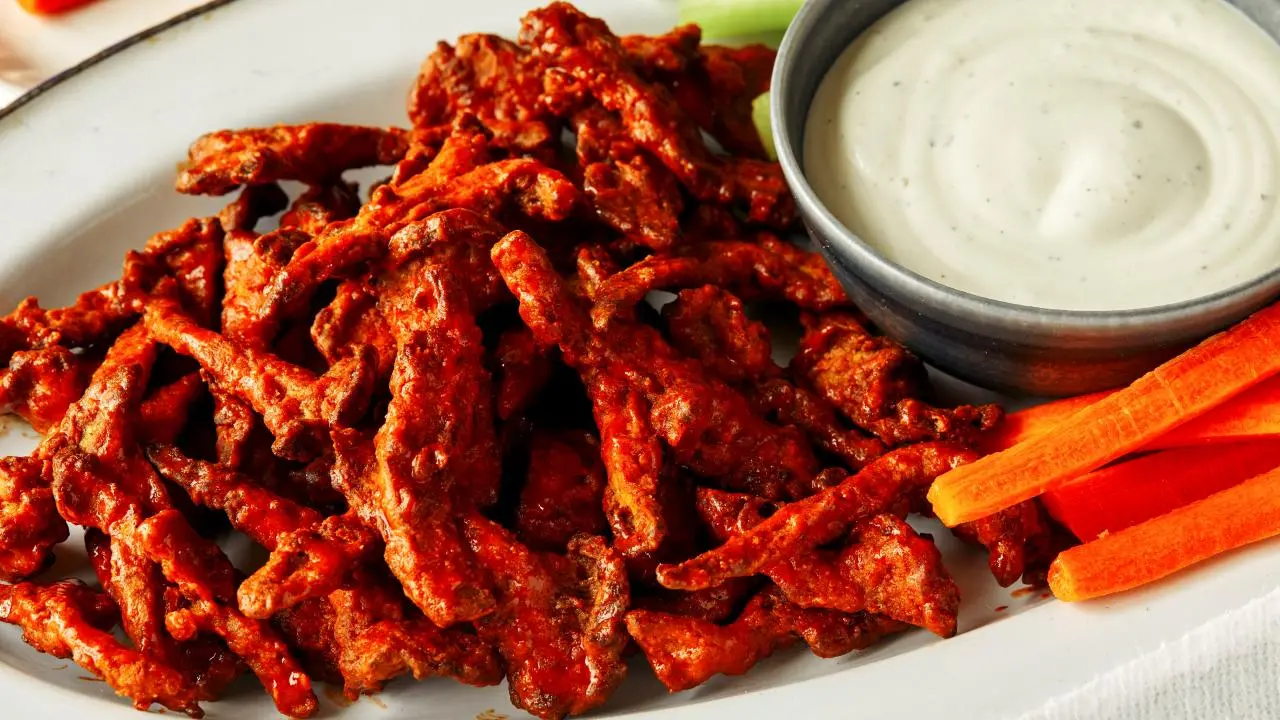Air Fryer Buffalo Mushroom "Wings"