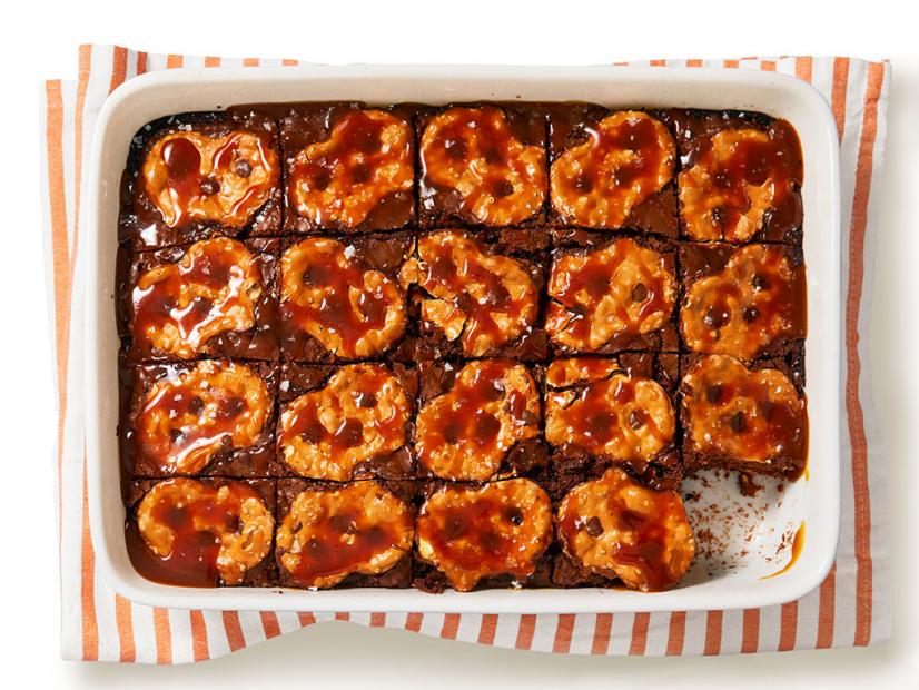 Gooey Chocolatesalted Caramel Pretzel Brownies Recipe Eddie Jackson