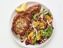 Pork Chops with Sicilian Salad
