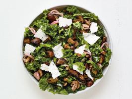 Roasted Mushroom + Kale Salad